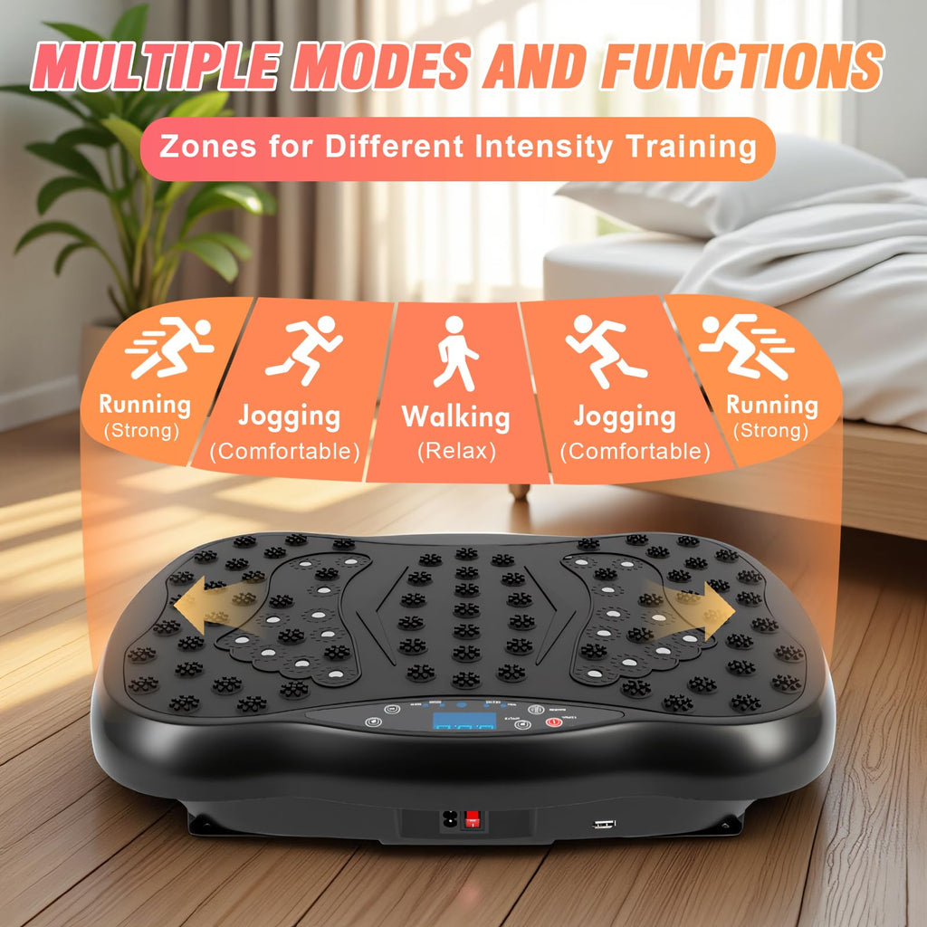 ALSO GO Vibration Plate Exercise Machine, 120-Level & 3 Workout Modes Vibration Board for Weight Loss/Lymphatic Drainage, 400lbs