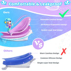 Vvinca Kids Swim Goggles With Fabric Strap No Tangle Pain-Free, Anti-Fog Swimming Pool Goggle No Leak For Toddlers Girls Boys