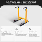 Balancefrom Steel Frame Multi-Functional Exercise Fitness Dip Stand Station With Adjustable Height, 500 Pound Capacity, For Home