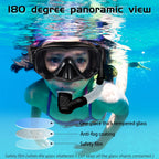 Seago Swim Goggles Snorkel Mask Diving Scuba Mask Snorkeling Goggles for Kids Boys Girls Youth, Anti-Fog 180 Clear View Kids Poo