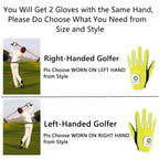 Finger Ten Junior Kids Dura Feel White Blue Red Yellow Golf Gloves Extra Value 2 Pack (Small White, Left)