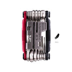 Crankbrothers Multi Tool M 20 Bike Tool - Mtb Multi-Tool Black & Red - 20 Bicycle Tools (20 In 1 Tool), Ergonomic And Lightweigh