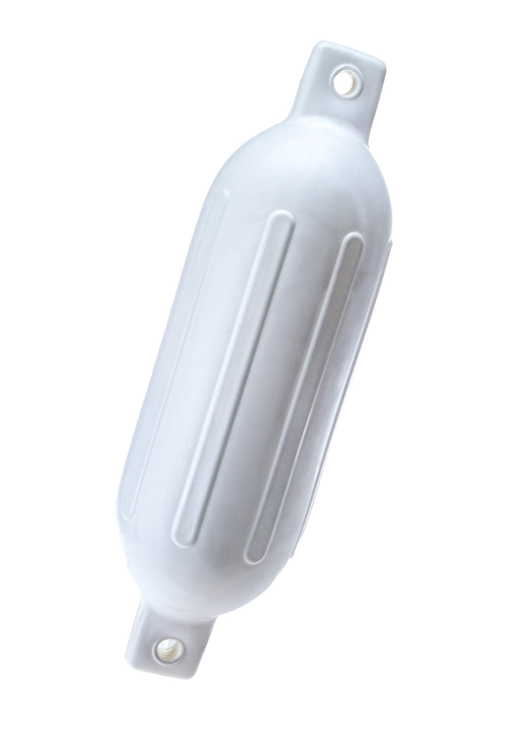Seachoice Twin Eye Ribbed Boat Fender, White, 6-1/2 In. X 23 In.