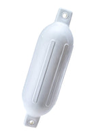 Seachoice Twin Eye Ribbed Boat Fender, White, 6-1/2 In. X 23 In.