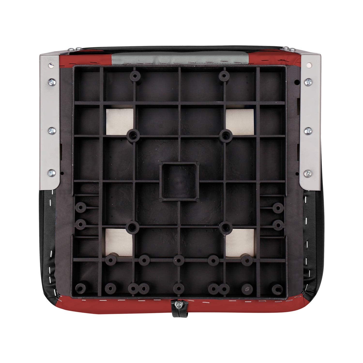 Leader Accessories A Pair Of Elite Low/High Back Folding Fishing Boat Seat (2 Seats) (Red/Charcoal/Black)