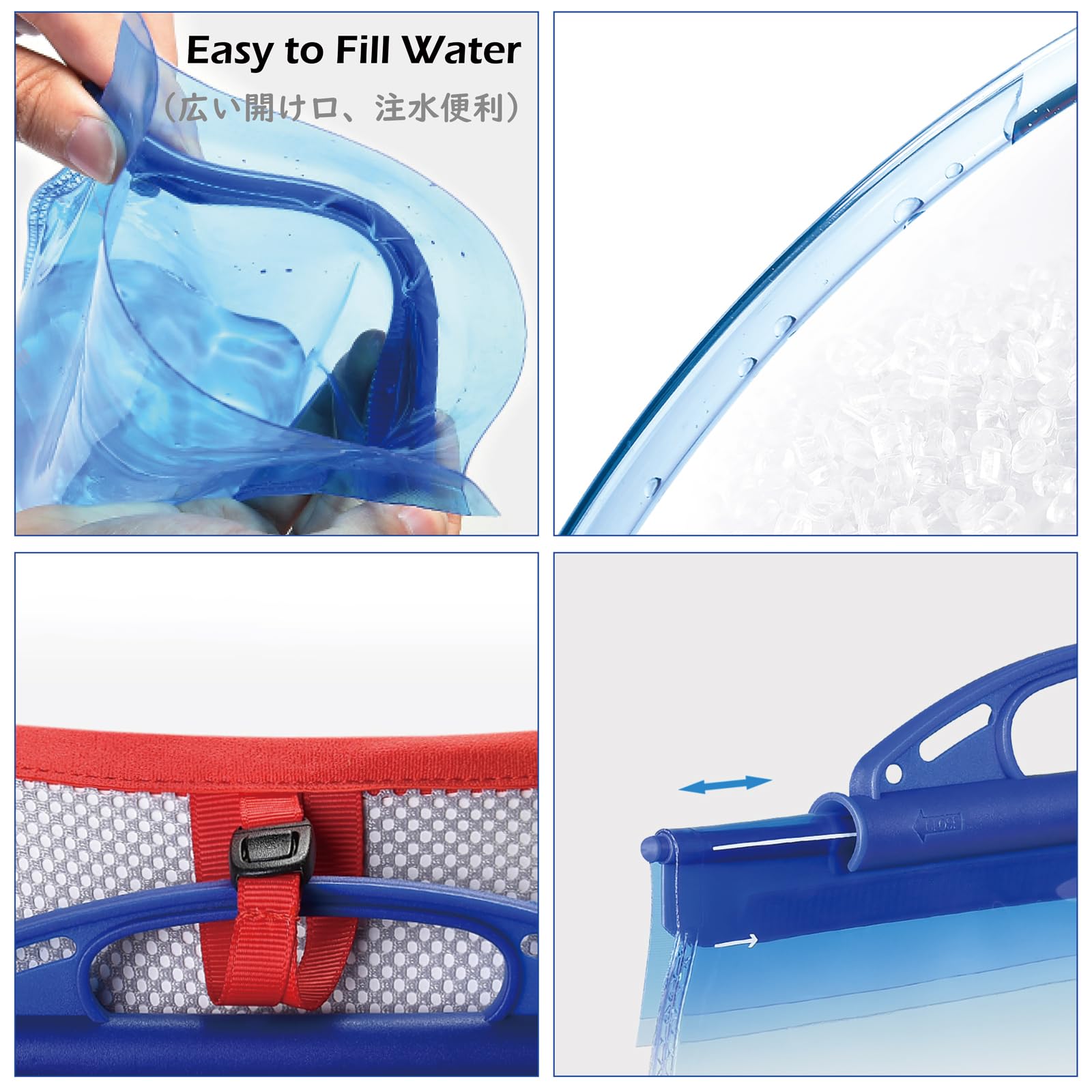 Triwonder 1-1.5-2-3L Bpa Free Hydration Bladder Hydration Pack Water Reservoir For Bicycling Hiking Camping Backpack (1.5L)