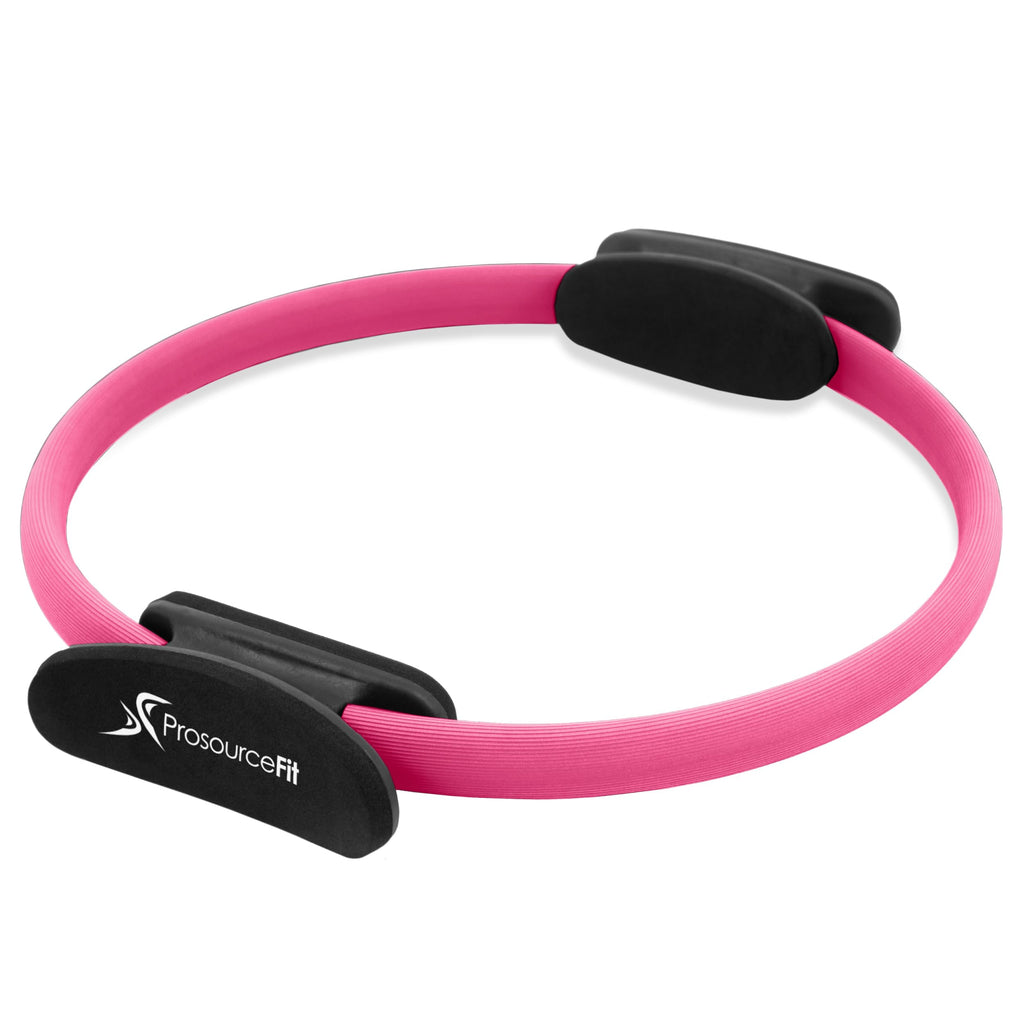 Prosourcefit Pilates Resistance Ring 14 Dual Grip Handles For Toning And Fitness-Pink