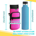 Nuovoware Water Bottle Carrier Bag, 25oz/32oz Pouch Holder, Adjustable Shoulder Hand Strap 2 Pocket Sling Neoprene Sleeve Sports