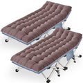 Xxl Camping Cots Extra Width Camping Bed With Comfortable Mat 2 Pack Oversize Sleeping Cots For Adults Cots With Carry Bag For A