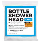 Impresa Water Bottle Attachment Shower Sprinkler Cap - Blue Silicone, 2-Pack, Fits 16Oz-2L - Water Bottle Rinse Cap For Sand & D