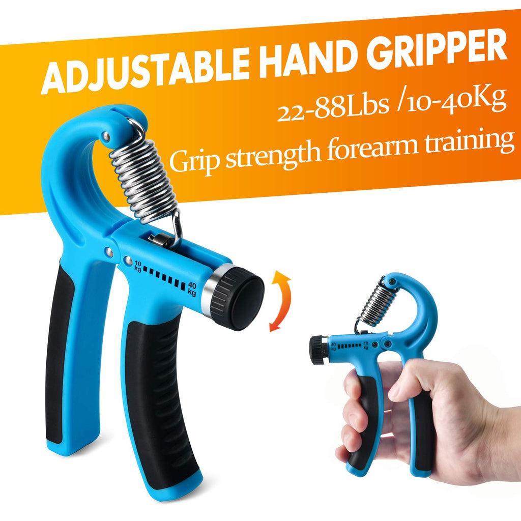 Imenseas Hand Grip Strengthener 7 Pack Adjustable Hand Gripper Finger Stretcher Resistance Extensor Bands Finger Exerciser Grip
