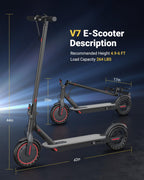 MAXSHOT V7 Electric Scooter, 350W Powerful Motor, 16MPH Top Speed,16Miles Long Range, 8.5 Solid Tires Folding Commuter Escooter