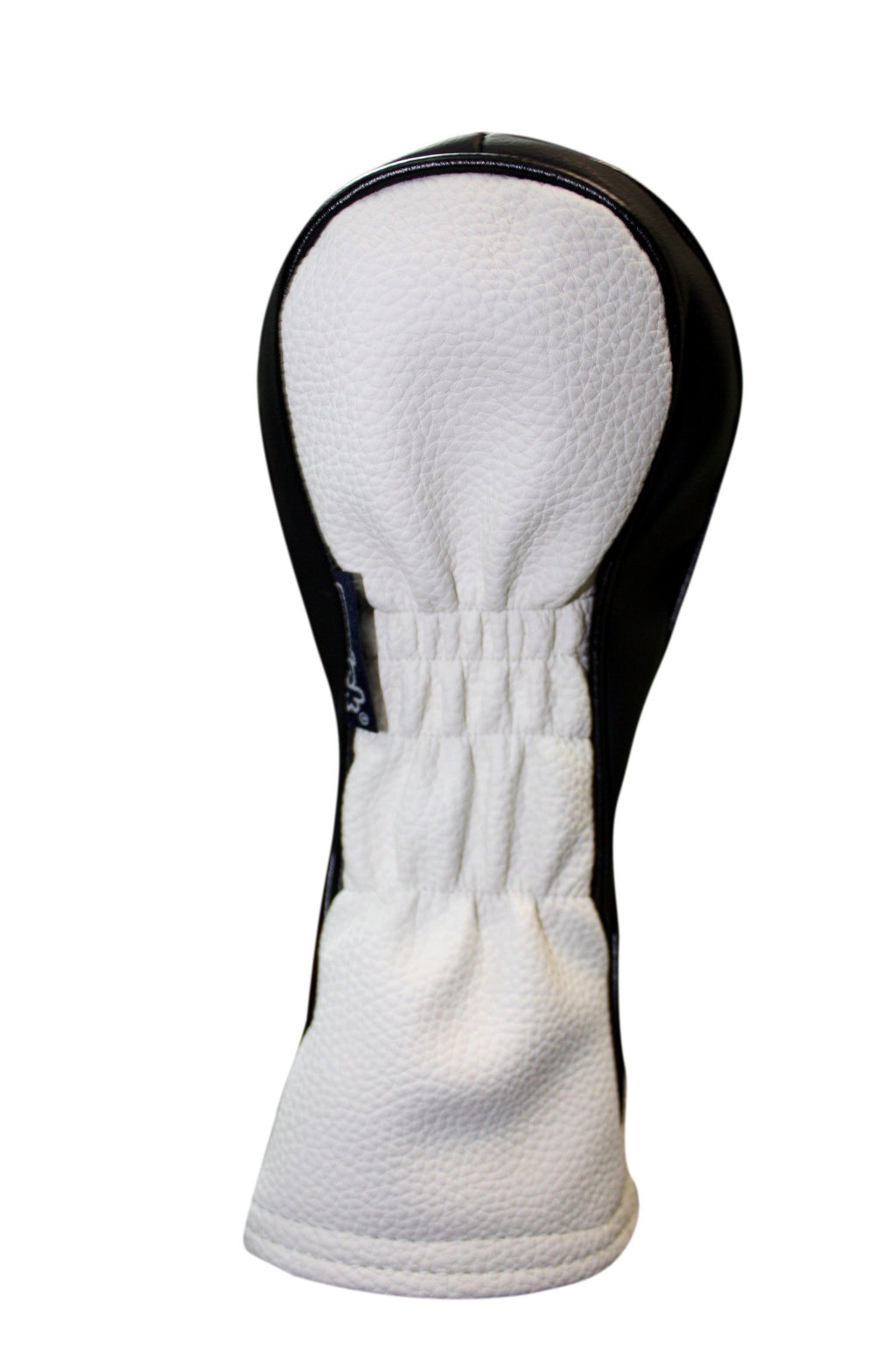 Majek Golf Headcovers Black And White Leather Style 1, 3, X Driver And Fairway Head Covers Fits 460Cc Drivers