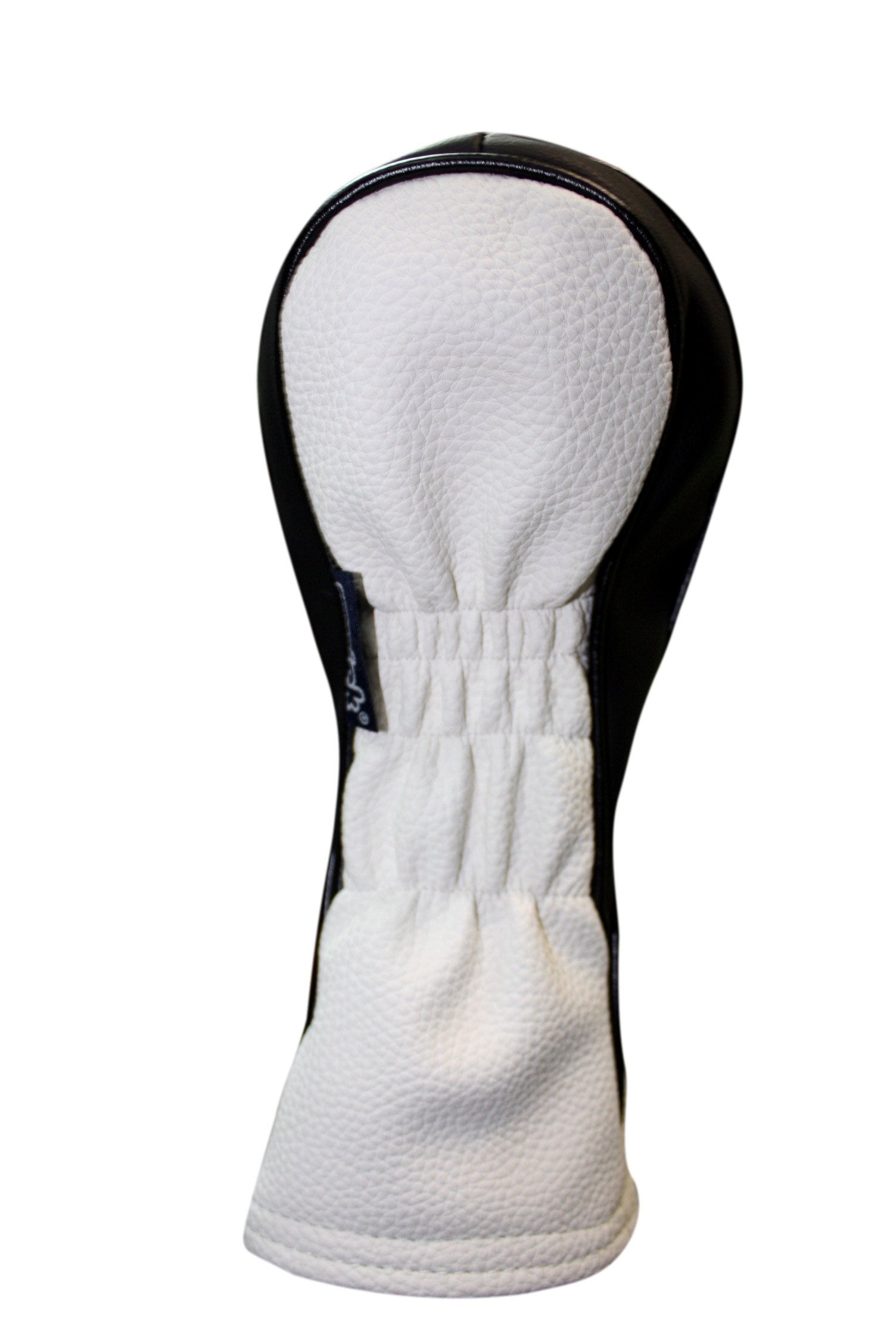 Majek Golf Headcovers Black And White Leather Style 1, 3, X Driver And Fairway Head Covers Fits 460Cc Drivers
