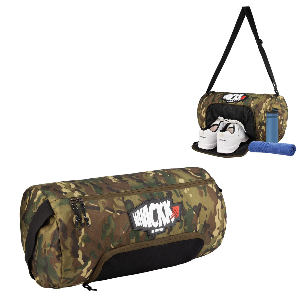 Whackk Track 31L Gym Bag, Sports Duffle Bag With Shoe Pocket, Adjustable Strap, Lightweight Multipurpose Travel Bag (Unisex) (Wi