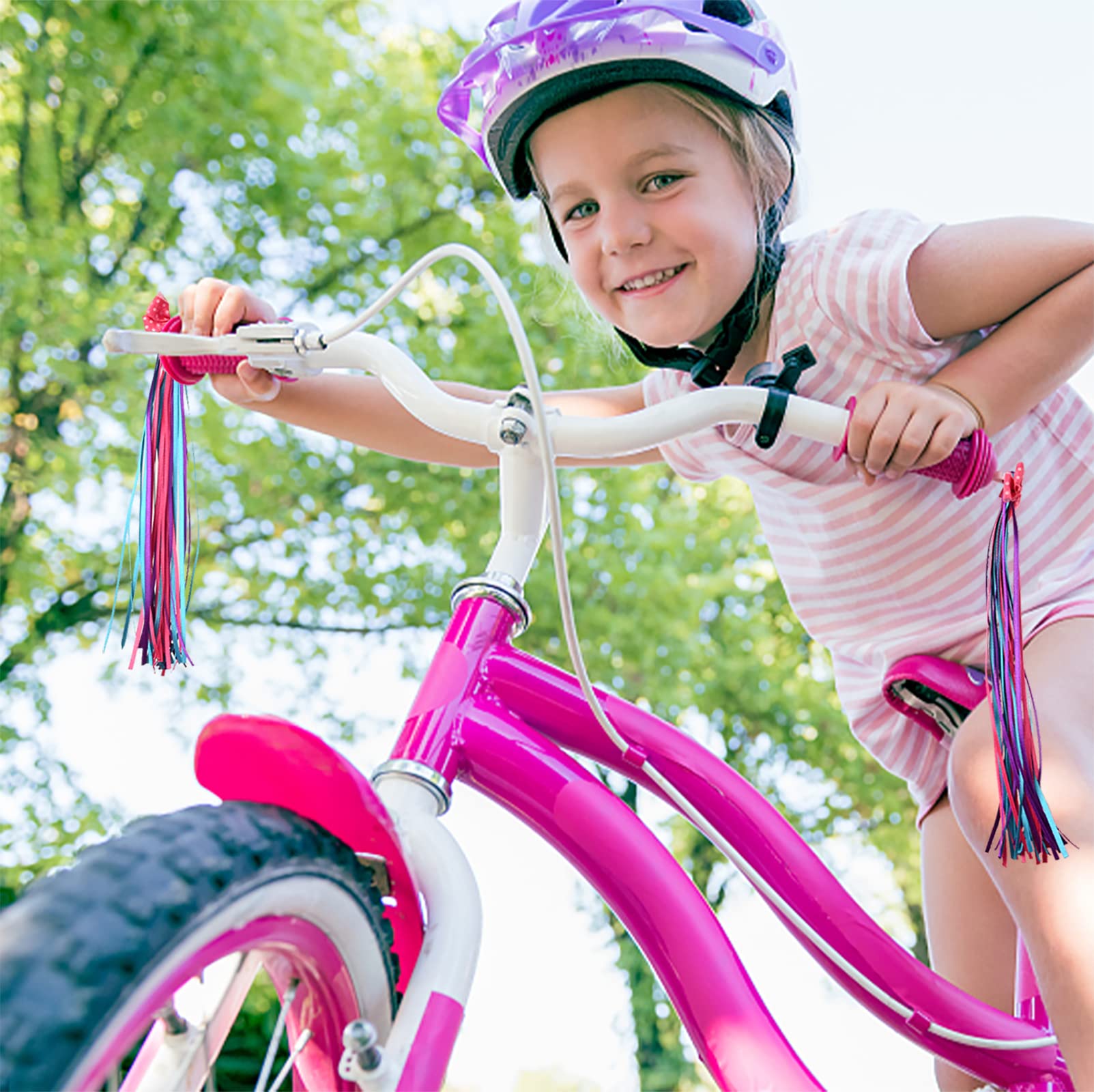 U-Lian Butterfly Kids Purple Streamers And Bike Bell For Girls