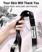 Tumaz Stretching Strap - 10 Loops  Non-Elastic Yoga Strap - The Perfect Home Workout Stretch Strap For Physical Therapy, Yoga, P