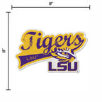 Rico Industries Ncaa Lsu Tigers Distressed Shape Cut Pennant - Home And Living Room D  Cor - Soft Felt Ez To Hang