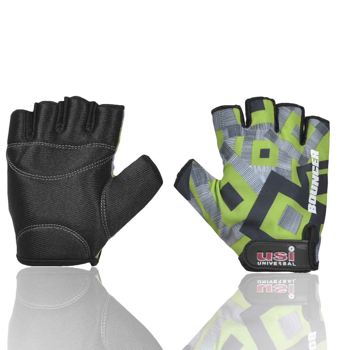 Usi Universal Gym Gloves, Bouncer Fitness Gloves For Men Women Boys & Girls, Fitness Workout Gloves, Padded Palm Gloves, Powerli