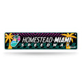 Rico Industries NASCAR Racing Homestead-Miami Speedway Metal Street Sign 4 x 15 Home D  cor - Bedroom - Office - Man Cave