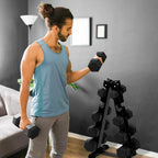 Ritfit 300/350/450/220 Lb Rubber Hex Dumbbells Set With Optional Dumbbell Rack, Multi Weight Set To Choose, Ideal For Home Gym A