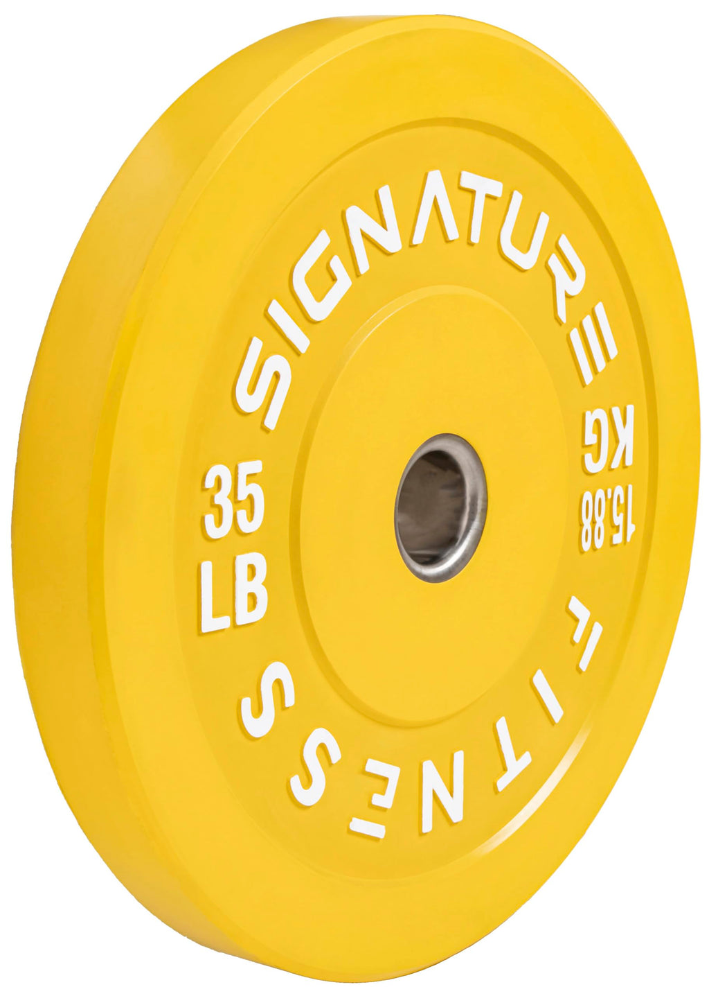 Fitvids 2'' Olympic Bumper Plate Weight Plates With Steel Hub, 35Lb, Single