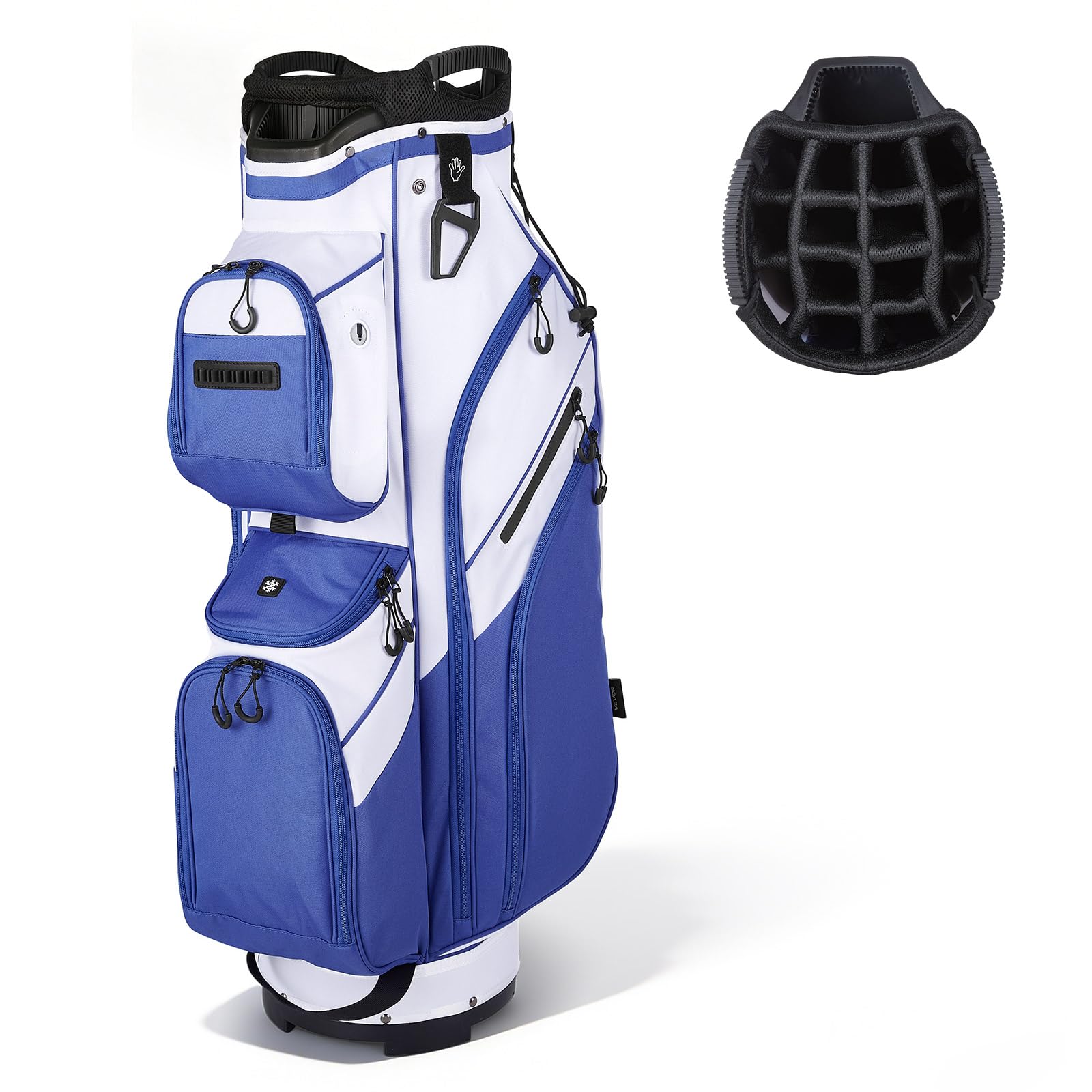 VEVOR Golf Cart Bag, 15 Way Top Divider Organizer, Golf Club Bag with Full-Length Divider, Storage Pockets, Ergonomic Shoulder S