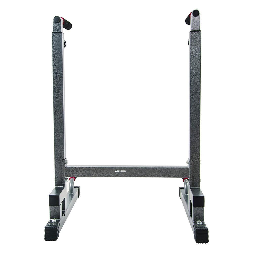 Balancefrom Multi-Function Dip Stand Dip Station Dip Bar With Improved Structure Design, 500-Pound Capacity, Gray
