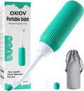 Oxiov 500Ml Plastic Retractable Handheld Water Spray Bidet, EasyToUse Portable Bidet With Angled Nozzle Spray, Travel Bag (Mul