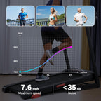 THERUN Running Treadmill with Incline, Foldable Treadmills, Manual Incline Adjustment, 3.0HP Treadmill for Indoor Fitness Workou