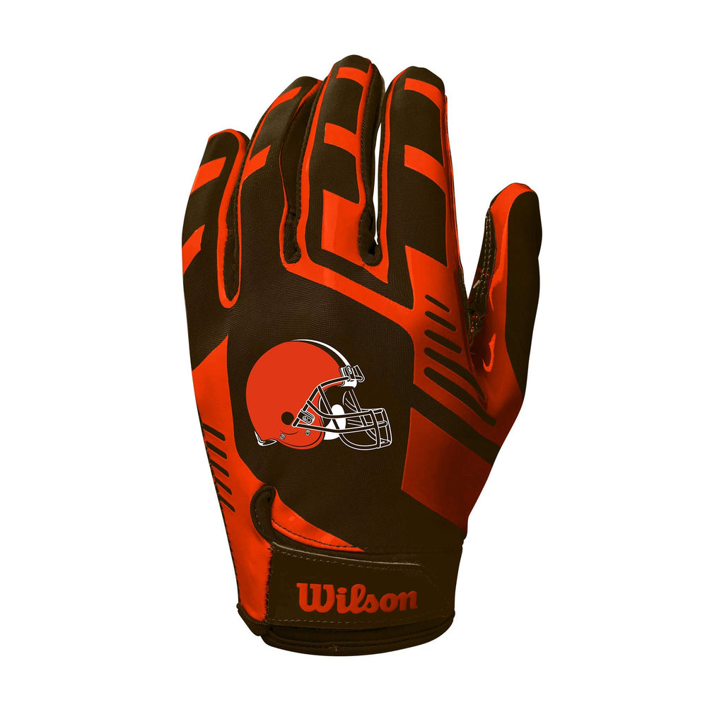 Wilson Nfl Stretch Fit Football Gloves - Youth, Cleveland Browns