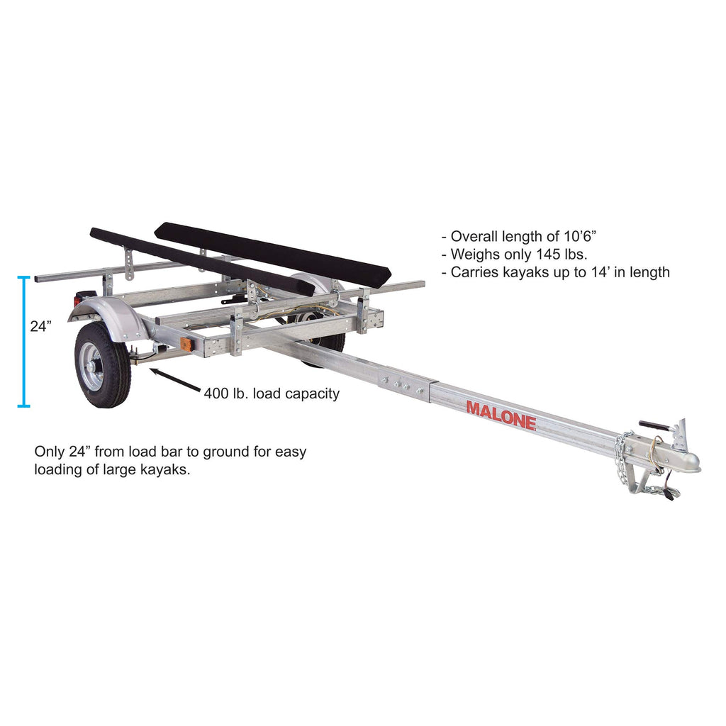 Malone Ecolight 1-Boat Kayak Trailer Package