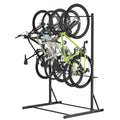 FAHKNS Freestanding Bike Storage Rack, 5 Bikes Vertical Bike Storage Rack, High-adjustable Heavy Duty Bike Stand for Garage