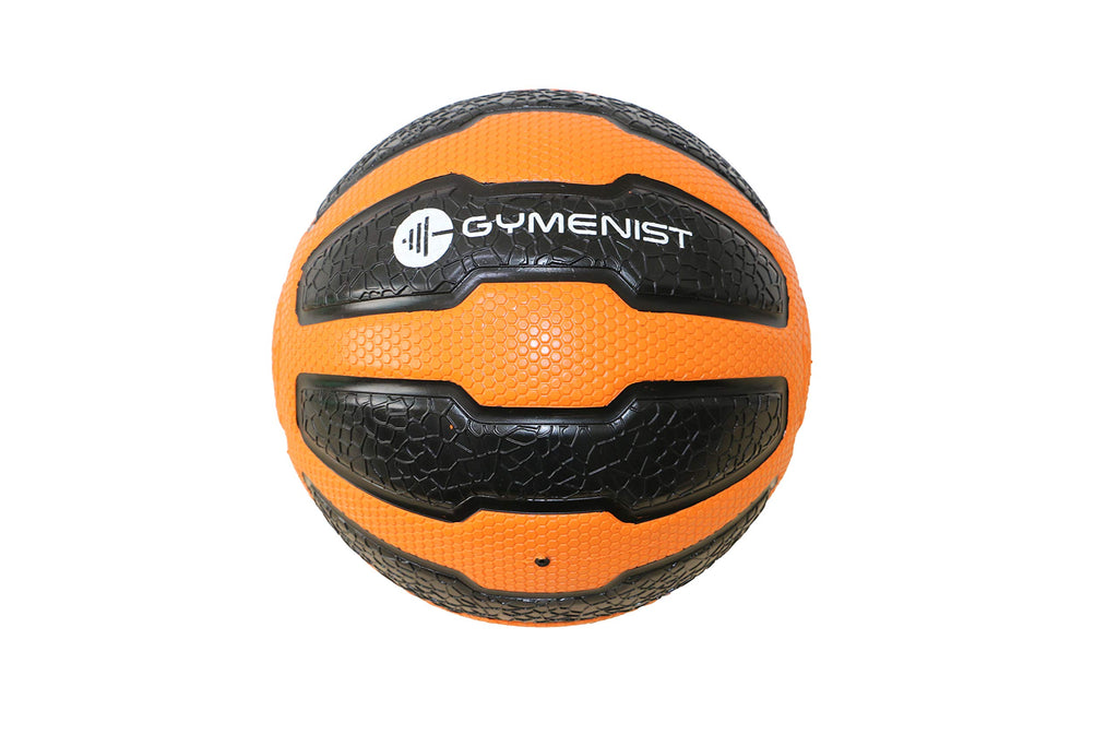 Gymenist Rubber Medicine Ball With Textured Grip, Available In 9 Sizes, 2-20 Lb, Weighted Fitness Balls,Improves Balance And Fle