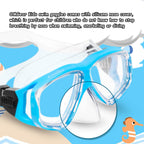 Goggles Kids Swimming Silicone Swim Mask Snorkeling Gear For Kids Tempered Glass Snorkel Goggles With Nose Cover Scuba Diving Go