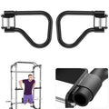 Seleware Dip Bar Attachment For 3'' X 3'' With 1'' Or 5/8'' Hole Power Cage Squat Rack, Set Of 2 Heavy Duty Steel Dip Handles Wi