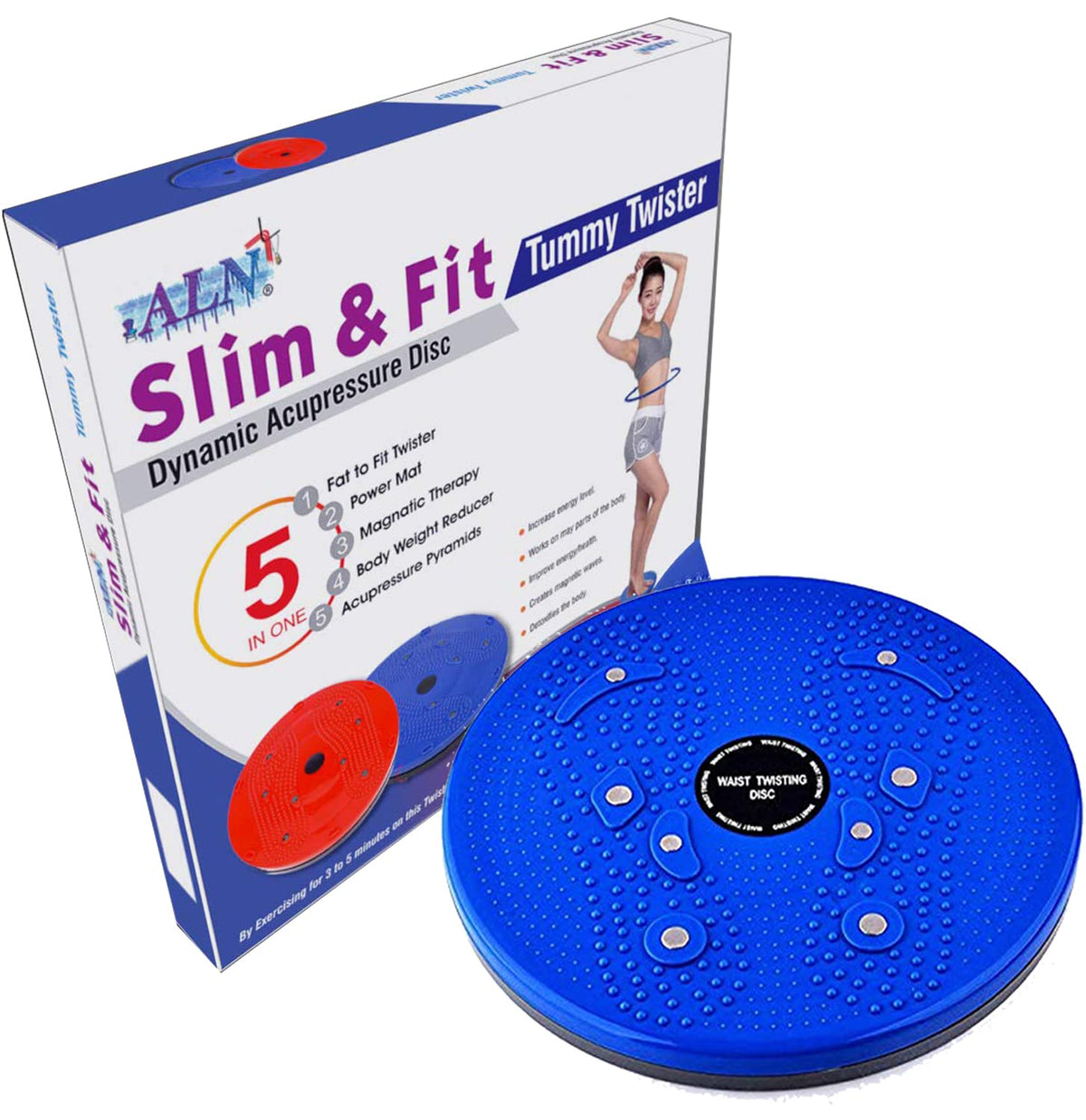 ALN Tummy Twister Abdominal ABS Exerciser Body Toner Fat Buster Oblique Workout Perfect Waist Trimmer Exerciser Home Gym Equipme
