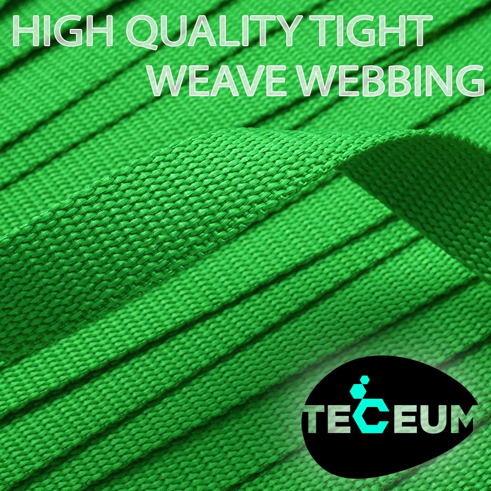 Teceum 1 Inch Webbing - Grass Green - 10 Yards - 1    Webbing For Climbing Outdoors Indoors Crafting Diy Nw