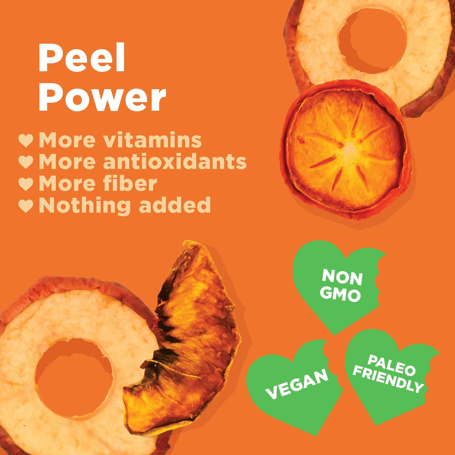 Rind Snacks | Orchard Blend | Persimmons, Apples & Peaches | Dried Fruit Superfood | Chewy Snack | All Natural | Fiber Rich | Vi