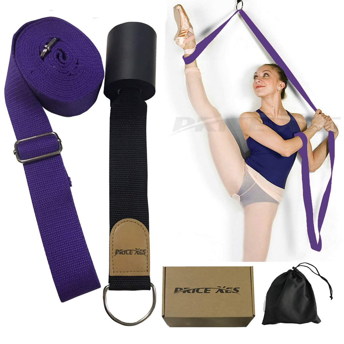 Leg Ballet Yoga Stretcher, Door Attachment, Get More Flexible, Flexibility & Stretching Leg Straps - Great For Cheer Dance Gymna