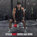 Yes4All Kettle Bell Grip/Weightlifting Kettlebell/Dumbbell Grip Handle - Convert Dumbbells Into Kettlebell For Home Gym