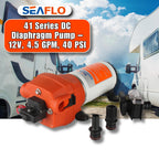 New 12V Water Pressure Diaphragm Pump 4.5Gpm 17 L/Min 40 Psi Caravan/Rv/Boat/Marine