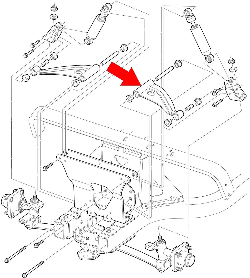 Drive-Up Control Arm Delta A-Plate For 2004+ Club Car Precedent & 2018-Up Tempo Golf Carts 102287301/103388501 (Control A-Arm Ki