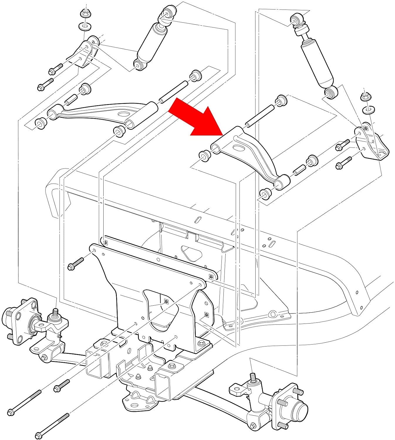 Drive-Up Control Arm Delta A-Plate For 2004+ Club Car Precedent & 2018-Up Tempo Golf Carts 102287301/103388501 (Control A-Arm Ki