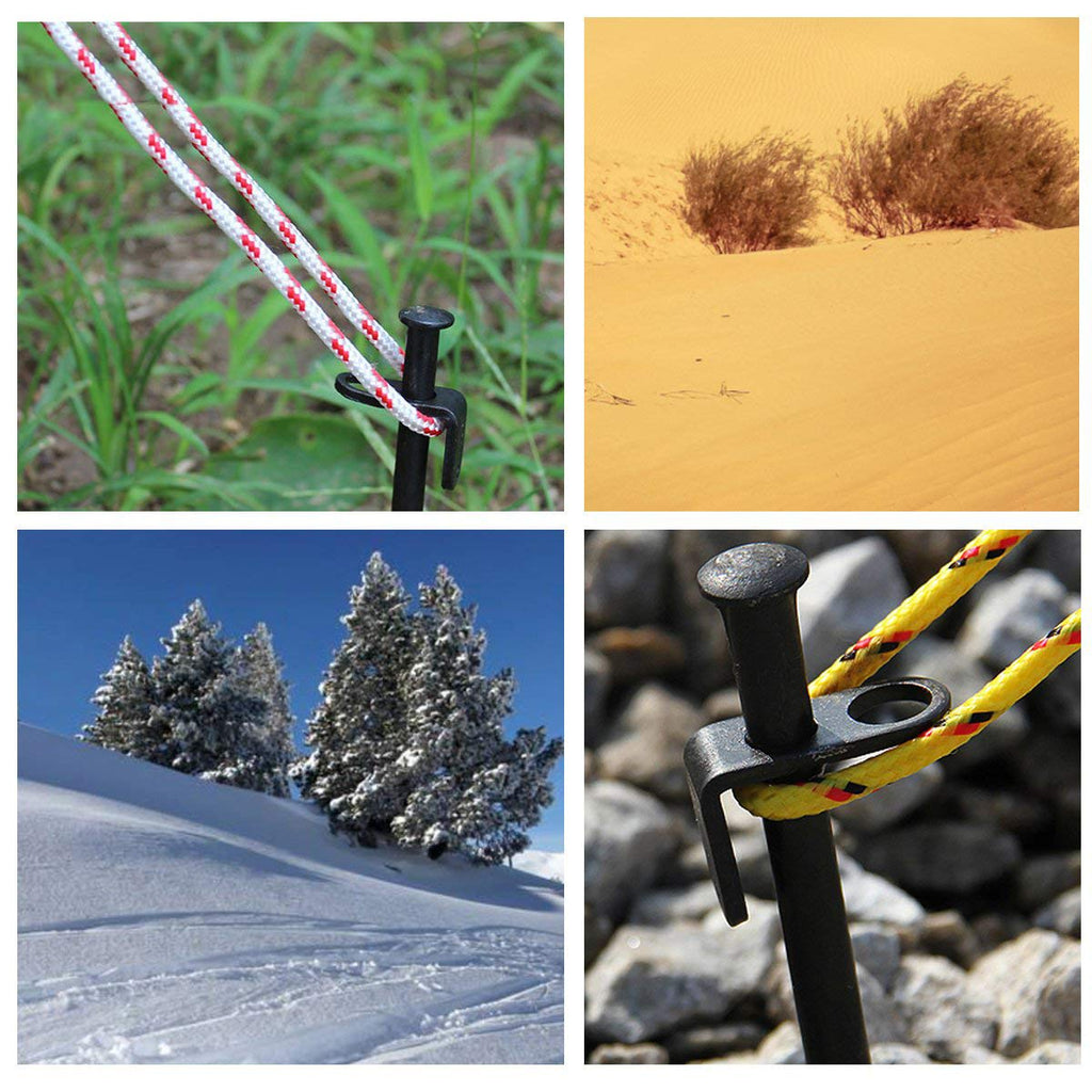 Tent Stakes Heavy Duty, Barefour 8-Inch Camping Stakes,4-Pack Forged Steel Tent Pegs Unbreakable And Inflexible - Available In R