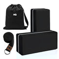 Homegalley Yoga Blocks For Beginners Yoga Blocks Pack Of 2 With Belt For Exercise High Density Eva Exercise Block Pair To Improv