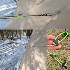 Utysty 20 Pack Tent Rope Tensioner Buckles Tightener Fastener Fluorescent Canopy Guyline Cord Buckle Adjustment Triangle Fixing