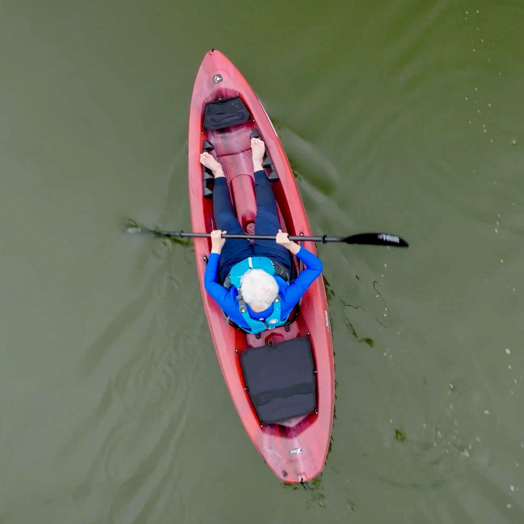Pelican Seek 100X - Recreational Sit on top Kayak - Garnet - Lightweight Smart Design - Adjustable Ergoform Seating System - 10