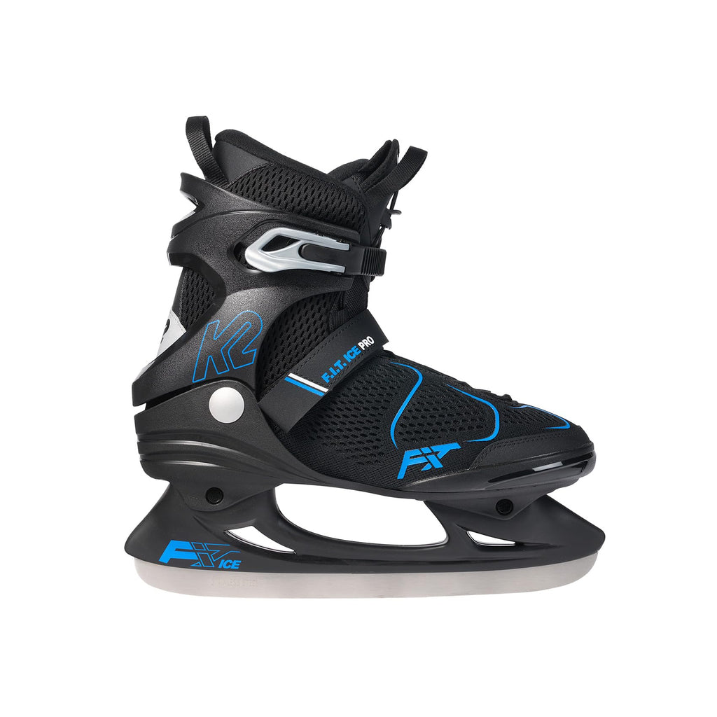 K2 F.I.T. Ice Pro Mens Ice Skates - Black/Blue / 11.0