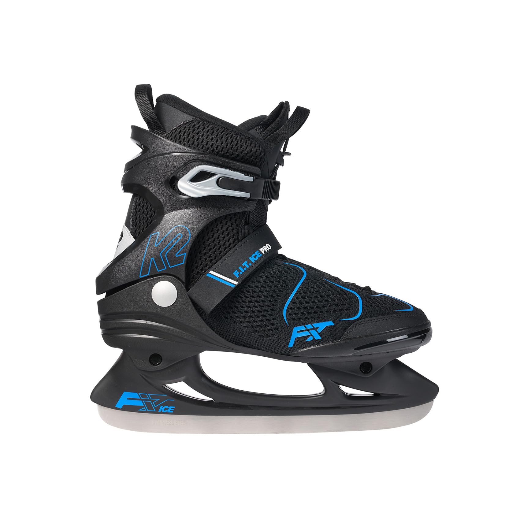 K2 F.I.T. Ice Pro Mens Ice Skates - Black/Blue / 11.0